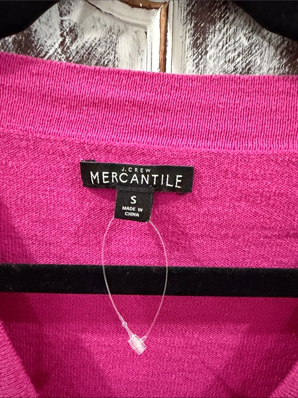 J. Crew Bright Fuchsia V-Neck Tie-Front Sweater